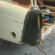 Long’s patchwork Volvo in progress.